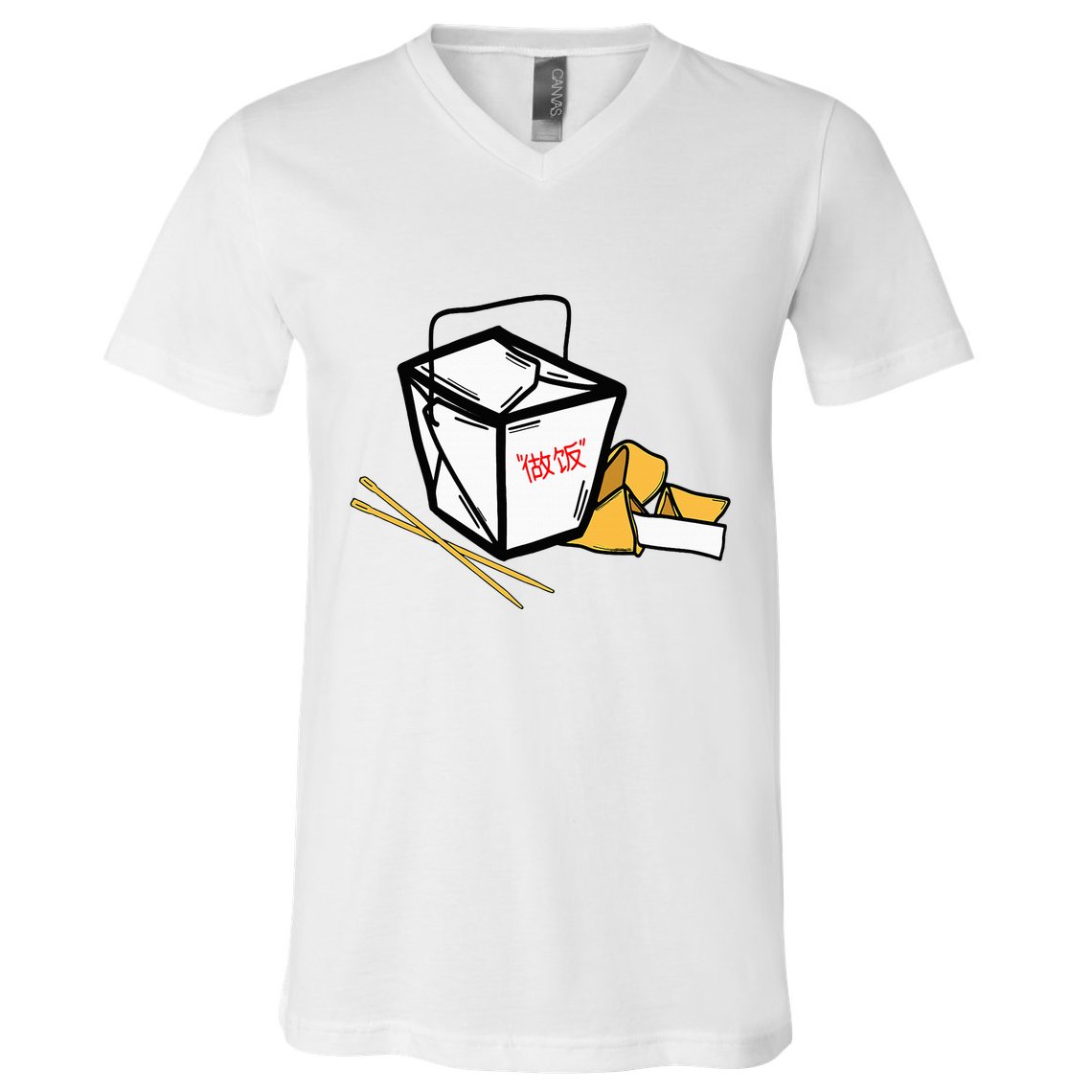 Chinese Take Out Fortune Cookie Asian Inspired V-Neck T-Shirt