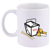 Chinese Take Out Fortune Cookie Asian Inspired 11oz C Handle Ceramic Mug