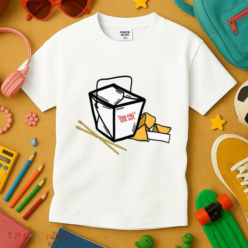 Chinese Take Out Fortune Cookie Asian Inspired Kids T-Shirt