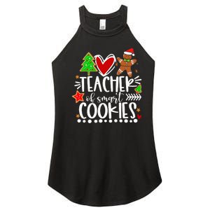 Christmas Teacher Of Smart Cookies Funny Cute Gingerbread  Women's Perfect Tri Rocker Tank