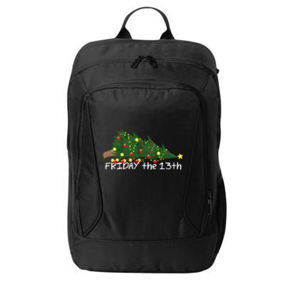 Christmas Tree Ornaments Fallen Over Friday The 13th City Backpack