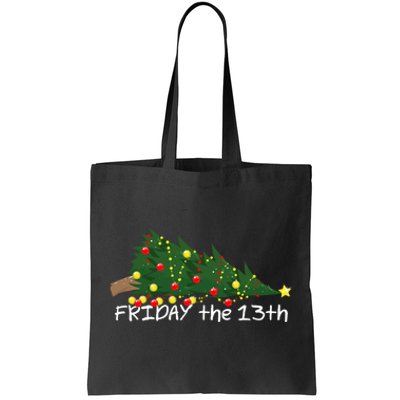 Christmas Tree Ornaments Fallen Over Friday The 13th Tote Bag