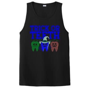 Cute Trick Or Teeth Dentist Halloween Funny Dental Hygienist Gift PosiCharge Competitor Tank