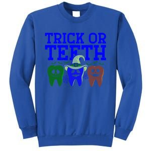 Cute Trick Or Teeth Dentist Halloween Funny Dental Hygienist Gift Sweatshirt