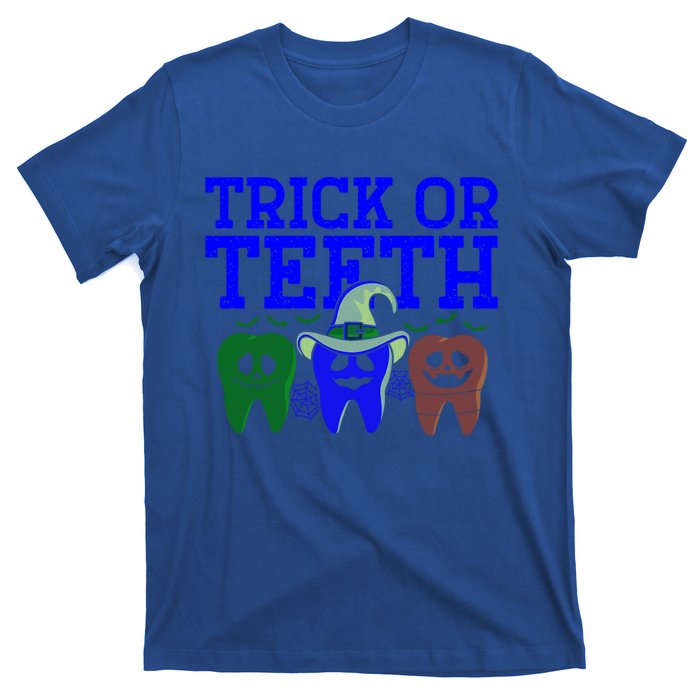 Cute Trick Or Teeth Dentist Halloween Funny Dental Hygienist Gift T-Shirt