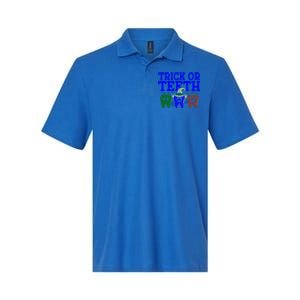 Cute Trick Or Teeth Dentist Halloween Funny Dental Hygienist Gift Softstyle Adult Sport Polo