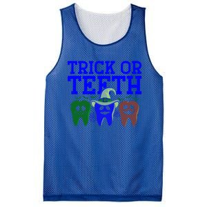 Cute Trick Or Teeth Dentist Halloween Funny Dental Hygienist Gift Mesh Reversible Basketball Jersey Tank