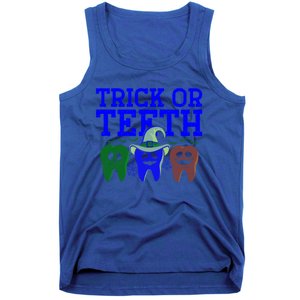 Cute Trick Or Teeth Dentist Halloween Funny Dental Hygienist Gift Tank Top