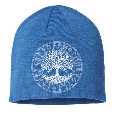 Celtic Tree Of Life Runes Viking Yggdrasil Nordic Symbol Gift Sustainable Beanie