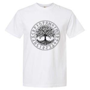 Celtic Tree Of Life Runes Viking Yggdrasil Nordic Symbol Gift Garment-Dyed Heavyweight T-Shirt