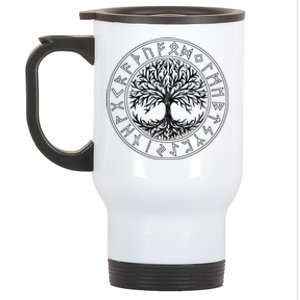 Celtic Tree Of Life Runes Viking Yggdrasil Nordic Symbol Gift Stainless Steel Travel Mug