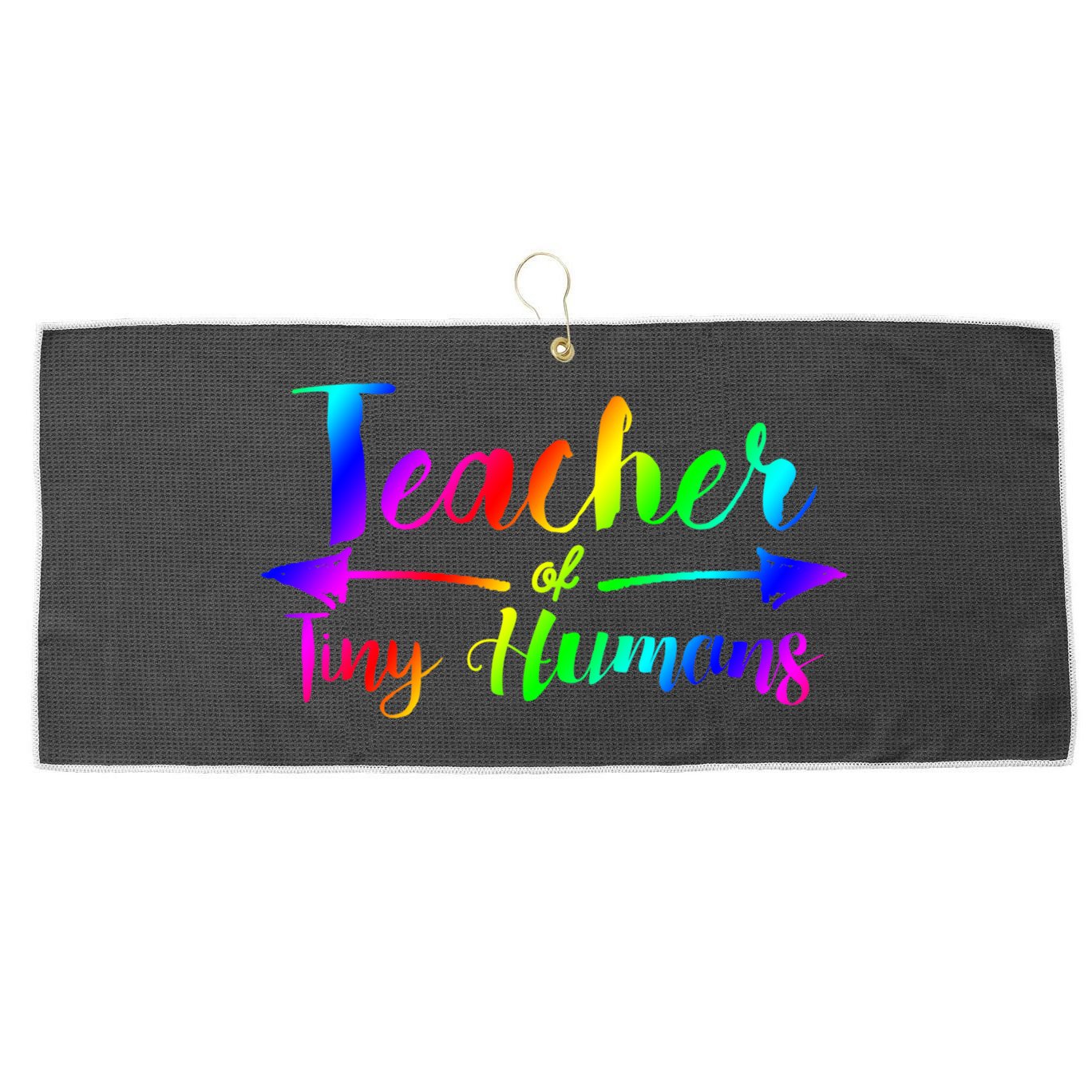 Cute Teacher Of Tiny Hu Kindergarten Teacher Cute Gift Large Microfiber Waffle Golf Towel