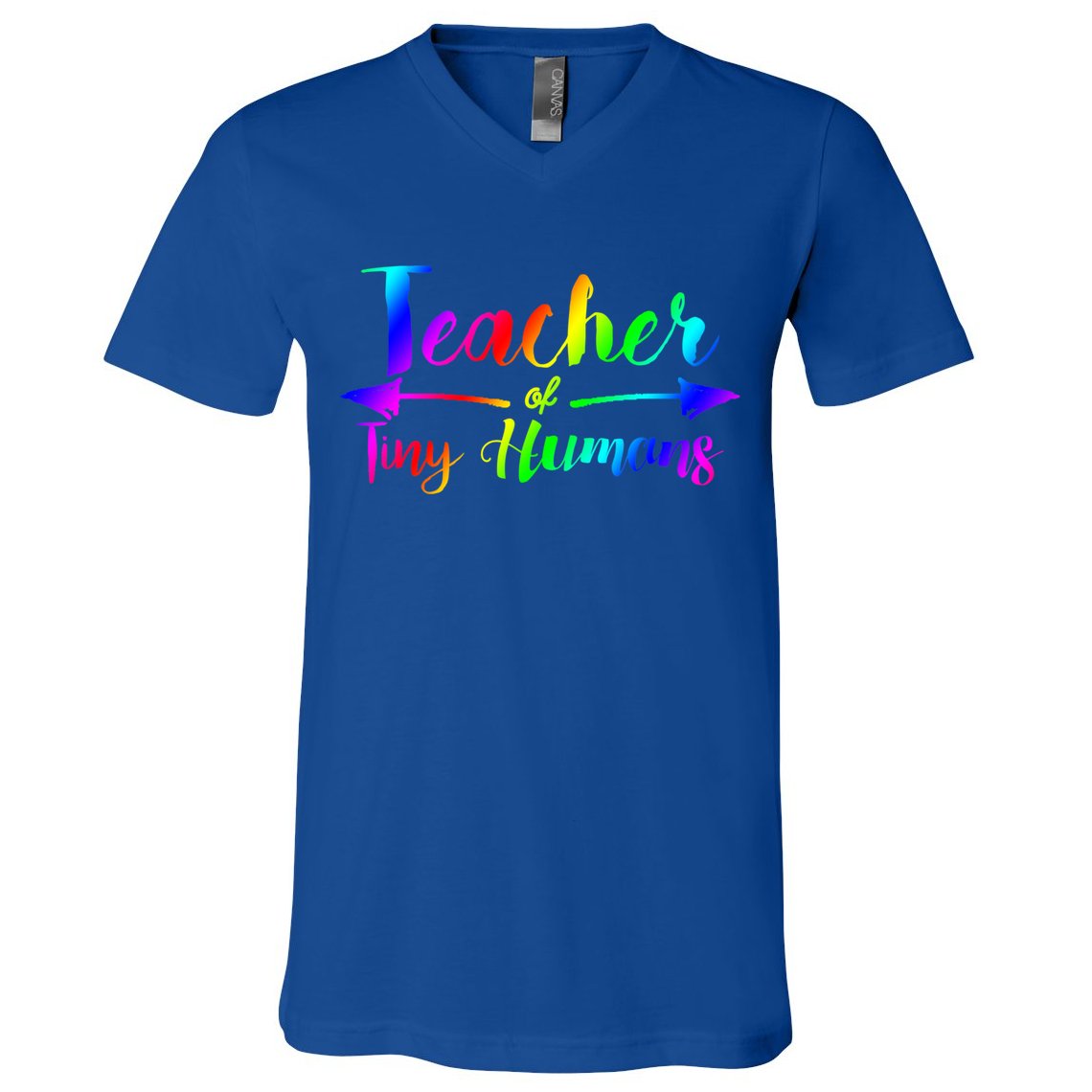 Cute Teacher Of Tiny Hu Kindergarten Teacher Cute Gift V-Neck T-Shirt