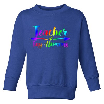 Cute Teacher Of Tiny Hu Kindergarten Teacher Cute Gift Toddler Sweatshirt
