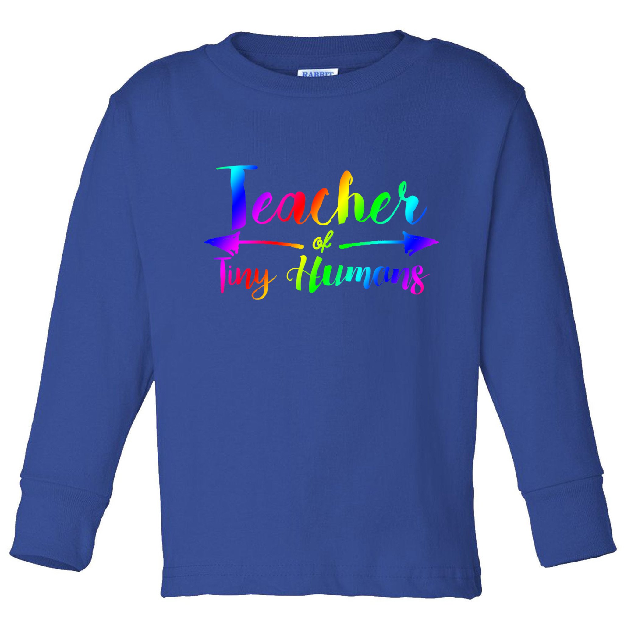 Cute Teacher Of Tiny Hu Kindergarten Teacher Cute Gift Toddler Long Sleeve Shirt