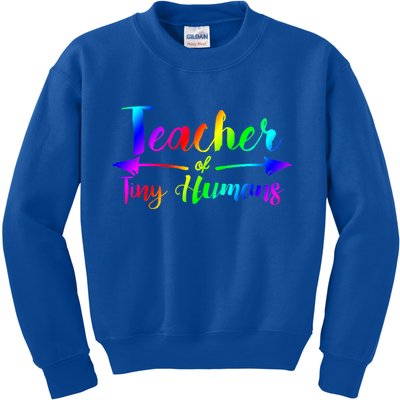 Cute Teacher Of Tiny Hu Kindergarten Teacher Cute Gift Kids Sweatshirt