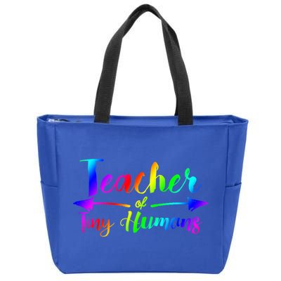 Cute Teacher Of Tiny Hu Kindergarten Teacher Cute Gift Zip Tote Bag