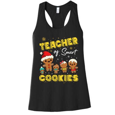 Christmas Teacher Of Smart Cookies Xmas Teacher Cookies Women's Racerback Tank