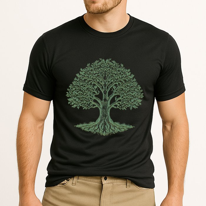 Chakra Tree Of Life Enlightenment Meditation Empath Yoga Cooling Performance Crew T-Shirt