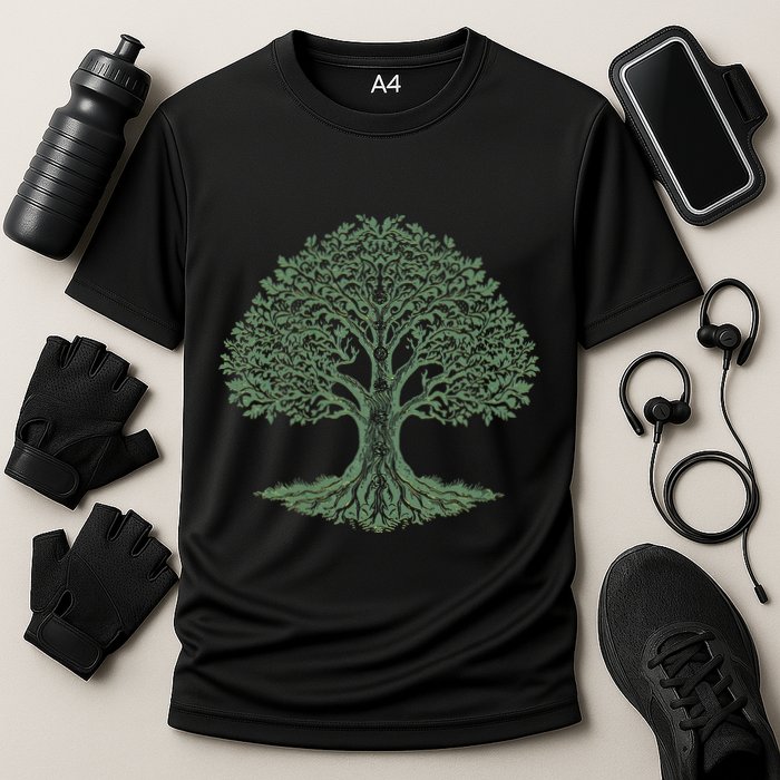 Chakra Tree Of Life Enlightenment Meditation Empath Yoga Cooling Performance Crew T-Shirt