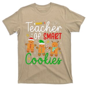 Christmas Teacher Of Smart Cookies Gingerbread Xmas Teacher T-Shirt