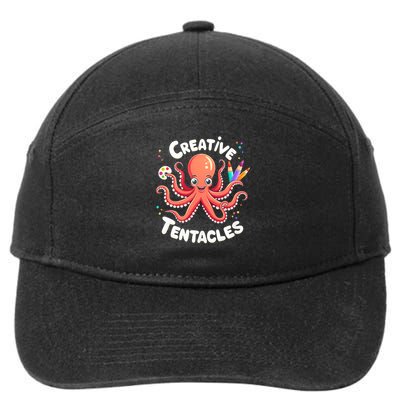 Creative Tentacles Octopus Artist 7-Panel Snapback Hat