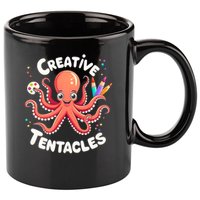 Creative Tentacles Octopus Artist 11oz C Handle Ceramic Mug