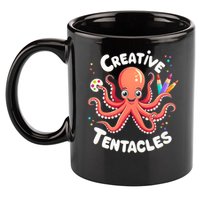 Creative Tentacles Octopus Artist 11oz C Handle Ceramic Mug