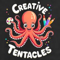 Creative Tentacles Octopus Artist 11oz C Handle Ceramic Mug