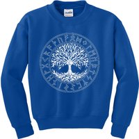 Celtic Tree Of Life Runes Viking Yggdrasil Nordic Symbol Gift Kids Sweatshirt