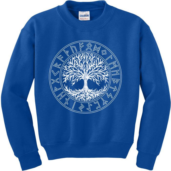 Celtic Tree Of Life Runes Viking Yggdrasil Nordic Symbol Gift Kids Sweatshirt