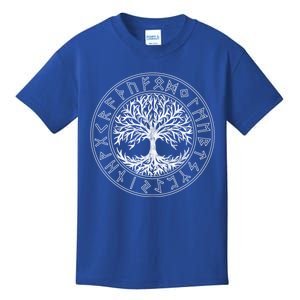 Celtic Tree Of Life Runes Viking Yggdrasil Nordic Symbol Gift Kids T-Shirt