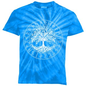 Celtic Tree Of Life Runes Viking Yggdrasil Nordic Symbol Gift Kids Tie-Dye T-Shirt