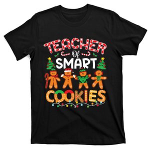 Christmas Teacher Of Smart Cookies Funny Cute Gingerbread T-Shirt