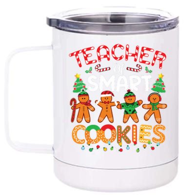 Christmas Teacher Of Smart Cookies Funny Cute Gingerbread 12 oz Stainless Steel Tumbler Cup