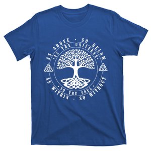 Celtic Tree Of Life Funny Gift As Above So Below Spiritual Yoga Gift T-Shirt