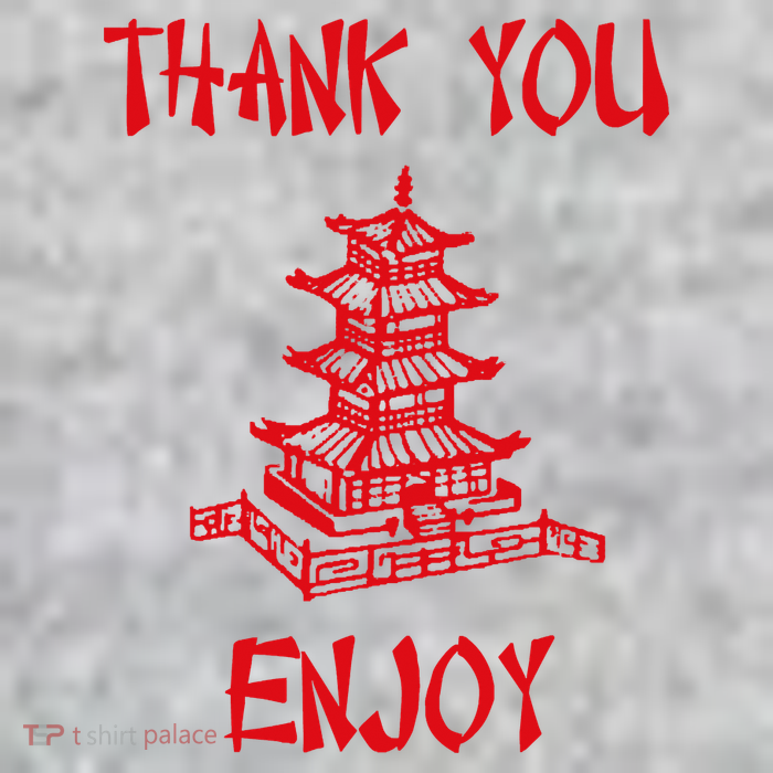 Chinese Take Out Thank You Enjoy Halloween 2020 Costume Tall T-Shirt