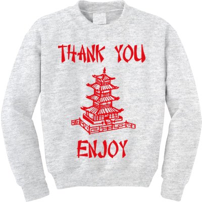 Chinese Take Out Thank You Enjoy Halloween 2020 Costume Kids Sweatshirt