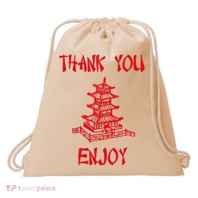Chinese Take Out Thank You Enjoy Halloween 2020 Costume Drawstring Bag