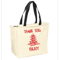 Chinese Take Out Thank You Enjoy Halloween 2020 Costume Zip Tote Bag