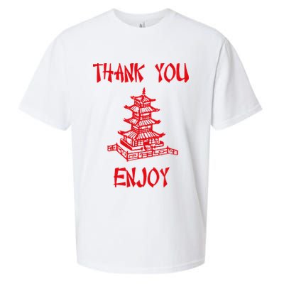 Chinese Take Out Thank You Enjoy Halloween 2020 Costume Sueded Cloud Jersey T-Shirt