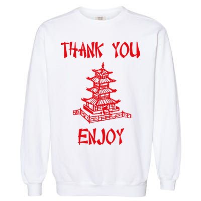 Chinese Take Out Thank You Enjoy Halloween 2020 Costume Garment-Dyed Sweatshirt