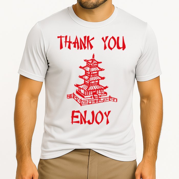 Chinese Take Out Thank You Enjoy Halloween 2020 Costume Cooling Performance Crew T-Shirt