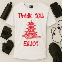 Chinese Take Out Thank You Enjoy Halloween 2020 Costume Cooling Performance Crew T-Shirt