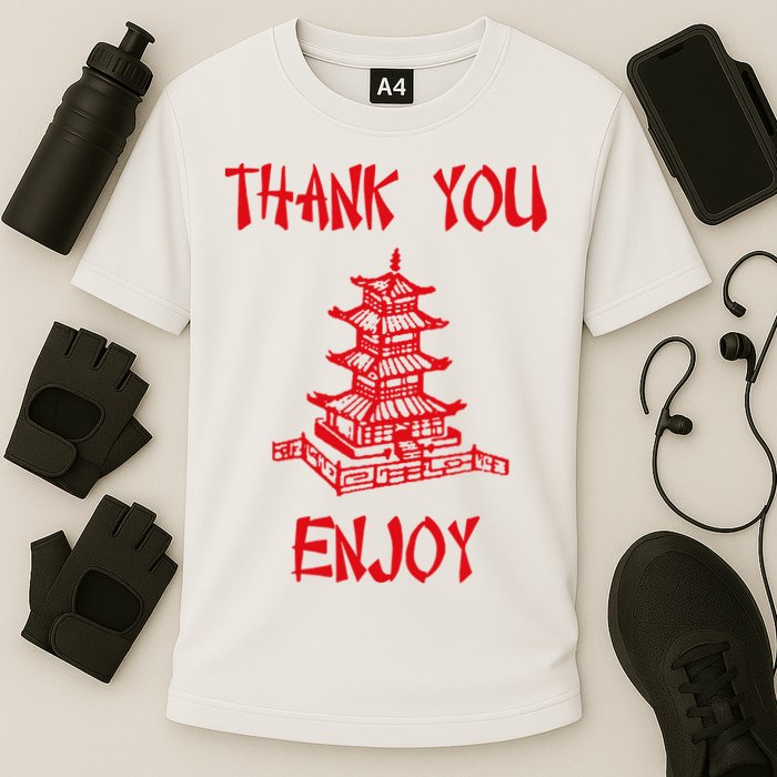 Chinese Take Out Thank You Enjoy Halloween 2020 Costume Cooling Performance Crew T-Shirt