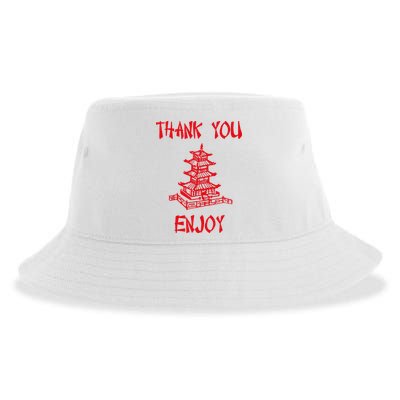 Chinese Take Out Thank You Enjoy Halloween 2020 Costume Sustainable Bucket Hat