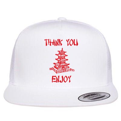 Chinese Take Out Thank You Enjoy Halloween 2020 Costume Flatbill Hat