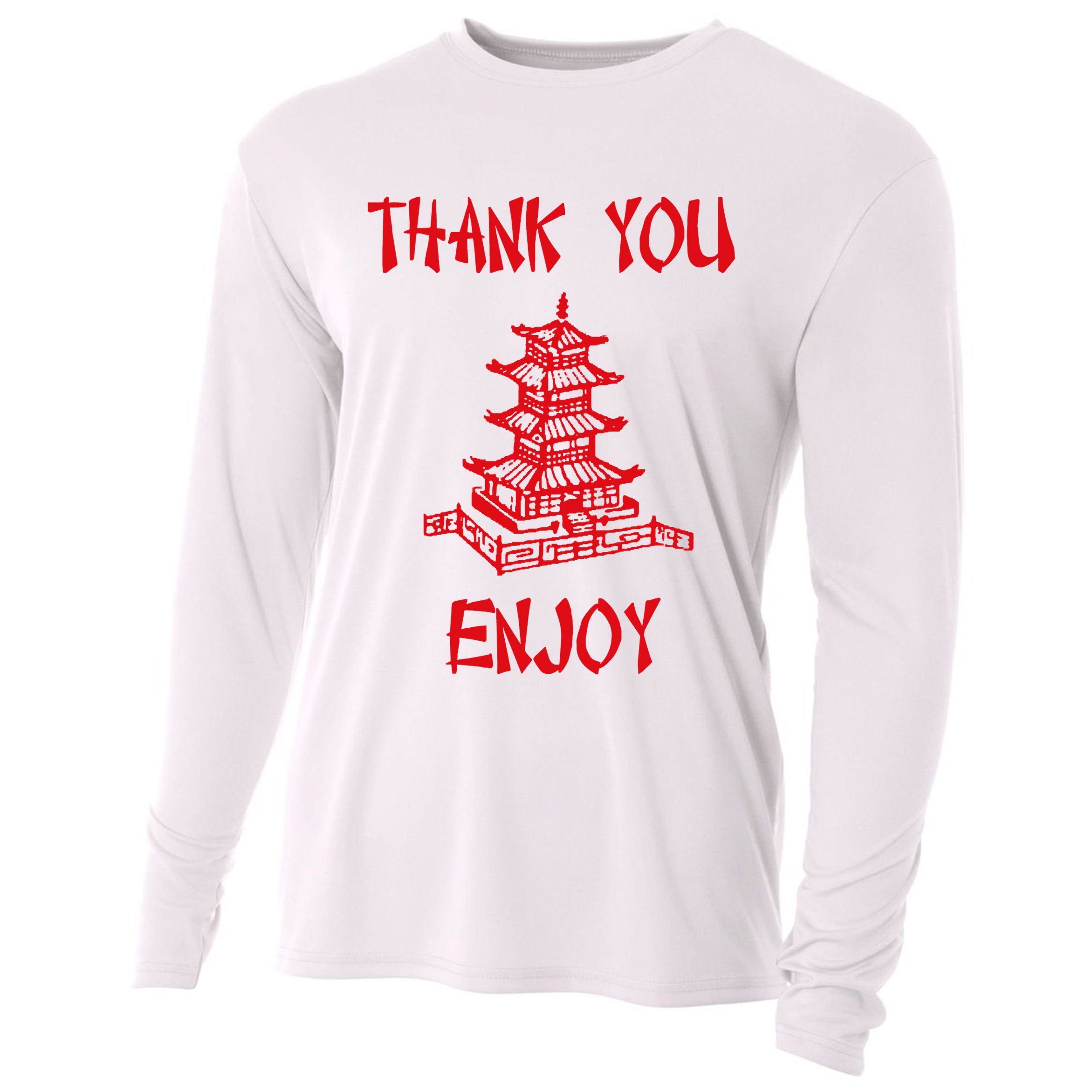 Chinese Take Out Thank You Enjoy Halloween 2020 Costume Cooling Performance Long Sleeve Crew