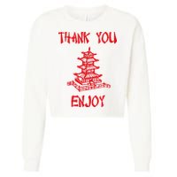 Chinese Take Out Thank You Enjoy Halloween 2020 Costume Cropped Pullover Crew