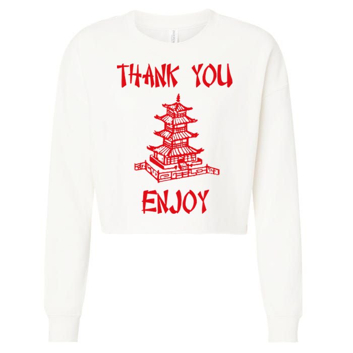 Chinese Take Out Thank You Enjoy Halloween 2020 Costume Cropped Pullover Crew